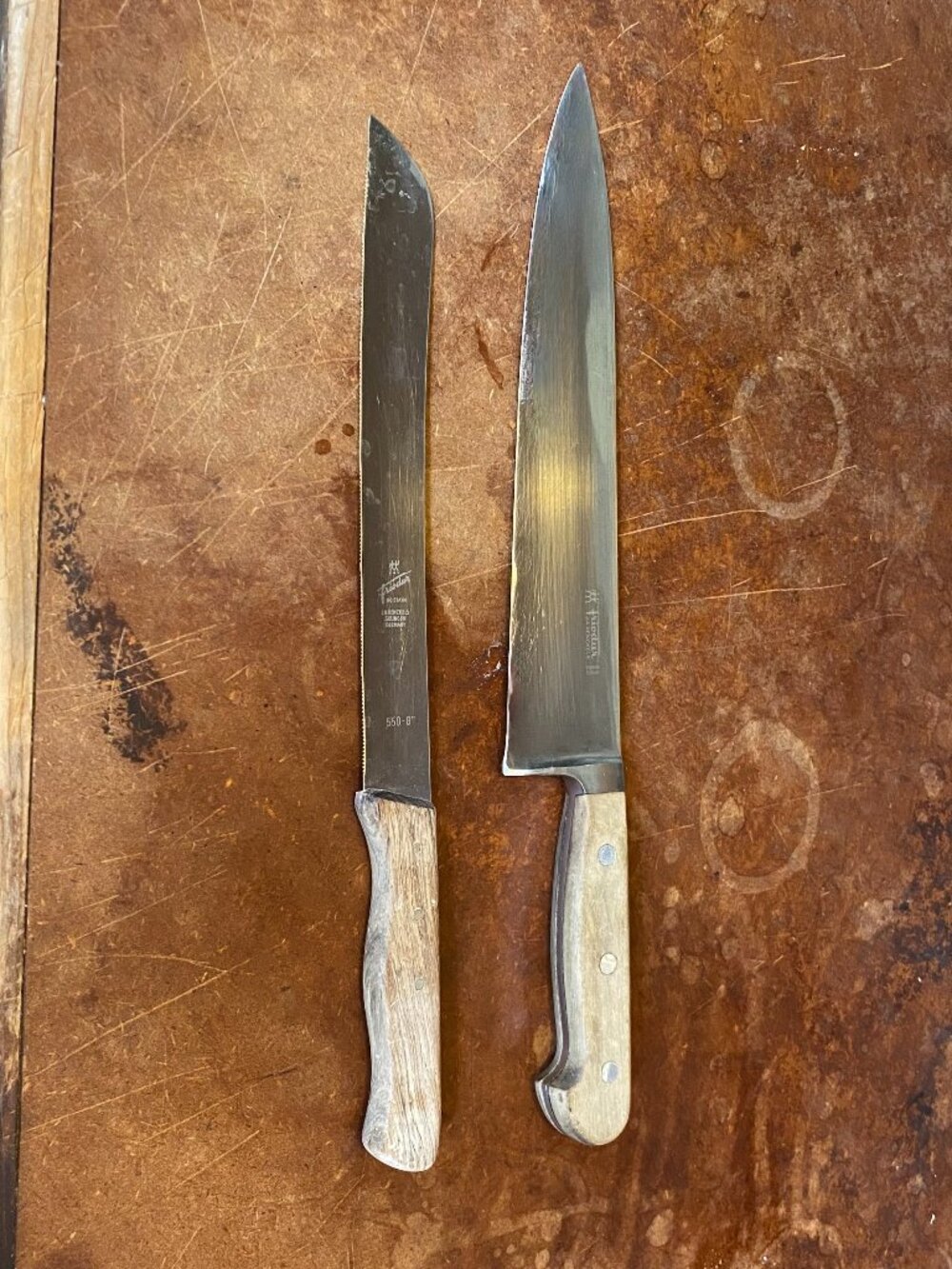 Vintage German ZWILLING J.A. Henckels 9” Chef Knife FRIODUR Serrated Bread